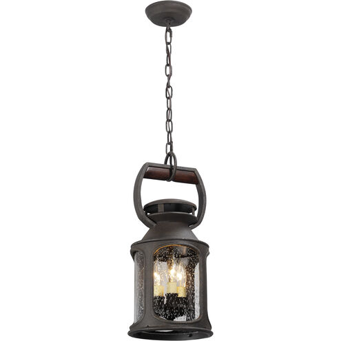 Old Trail 3 Light 8 inch Heritage Bronze Outdoor Pendant